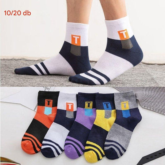 🧦Vásárolj 5-et, és kapsz 5-et ingyen【10 pár】Lélegző, szagálló és izzadságelnyelő sportzokni férfiaknak