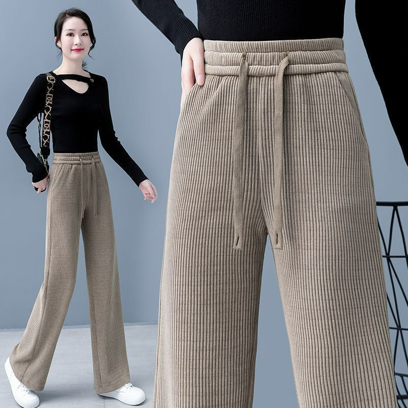 🔥 👖Nuevos pantalones casuales de terciopelo con perneras anchas, muy cómodos de usar.