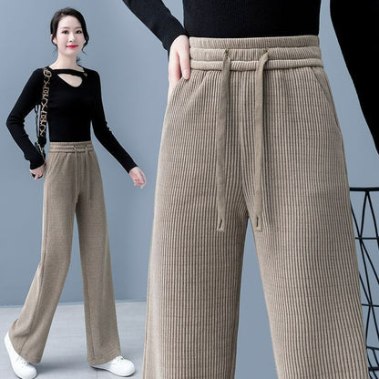🔥 👖Nuevos pantalones casuales de terciopelo con perneras anchas, muy cómodos de usar.