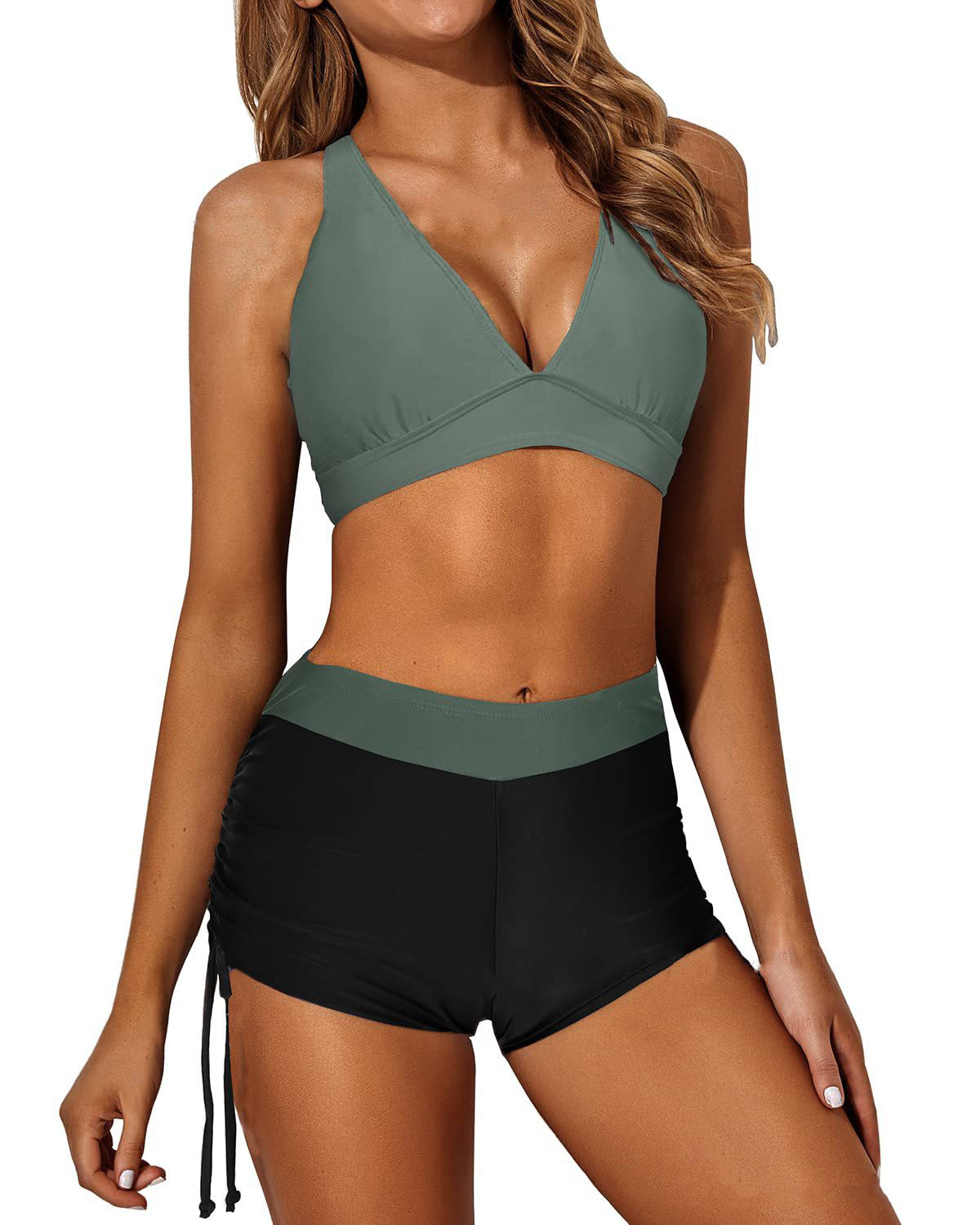 🏖️🧚‍♀️【S-2XL】😍 Hitro sušeče ženske dvodelne kopalke, bikini večjih velikosti