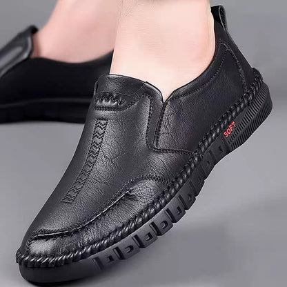 🔥👞【39-44】 Pantofi casual din piele pentru bărbați cu talpă moale
