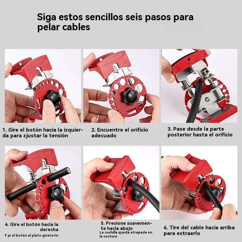 Máquina manual para pelar cables de cobre, Máquina manual para pelar cables