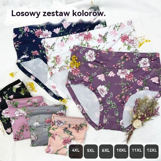 【7 sztuk】💕 【50-140KG】Nowe, wygodne, antybakteryjne majtki bawełniane z nadrukiem