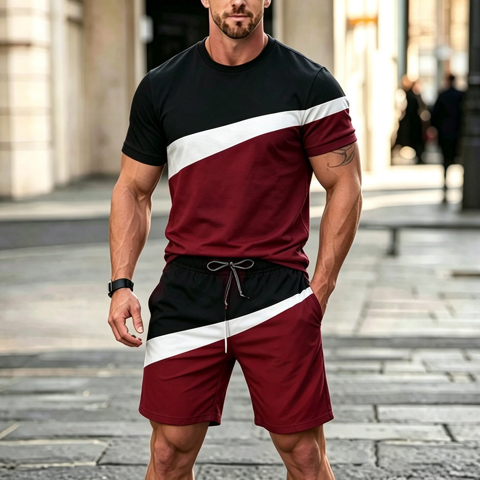 ✨XXS-6XL【Płatność przy odbiorze】Męski letni komplet sportowy 2-częściowy – wygodna koszulka z krótkim rękawem i szorty do noszenia na co dzień oraz w domu