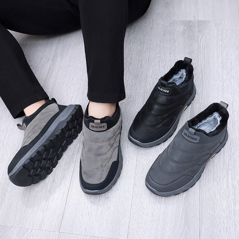 【39-44】Új férfi téli csizma, meleg pamutból, polár béléssel és vastagítással.