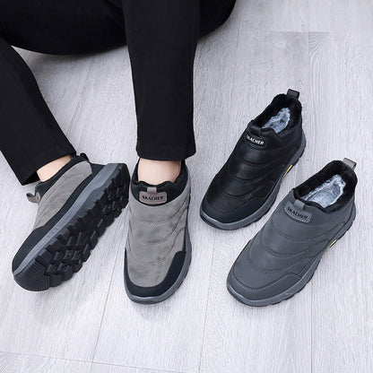 【39-44】Új férfi téli csizma, meleg pamutból, polár béléssel és vastagítással.