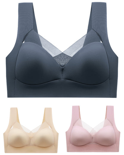 😍Cel mai bine vândut articol🔥【40-110 kg】Sutien de noapte fără cusături cu spate din dantelă