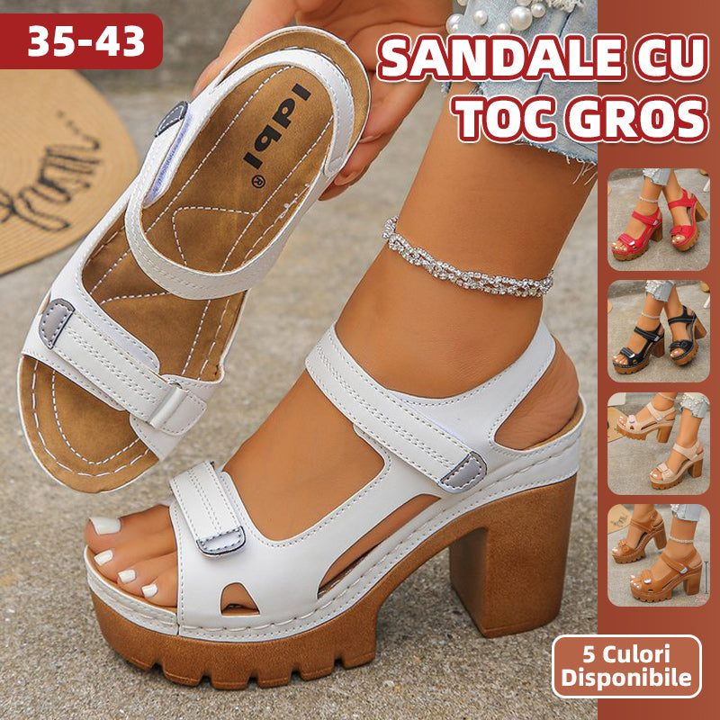【35-43】🔥 Sandały na grubym obcasie z platformą —— ✅ Wyższe ✅ Stabilniejsze ✅ Modniejsze