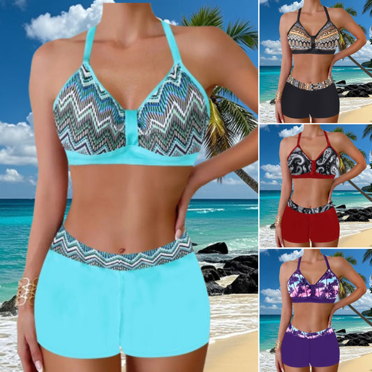🏖️👙🌴【S-5XL】Komplet kopalk s potiskom za počitnice na plaži 2026