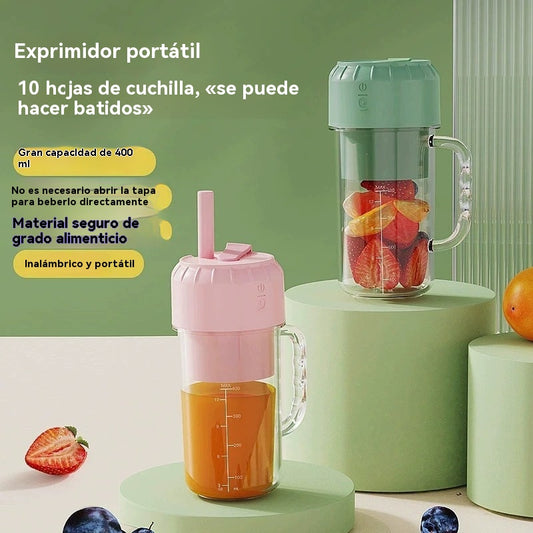 ✨🍎【400ml】Exprimidor portátil: llévelo con usted a cualquier lugar y disfrute de jugos de frutas y verduras frescos y saludables en cualquier momento.