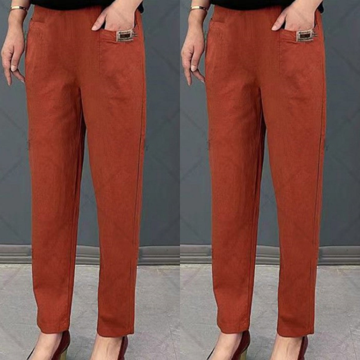 🔥【Kup jeden, drugi dostaniesz gratis】🔥【M-6XL】Damskie elastyczne spodnie na co dzień z wysokim stanem