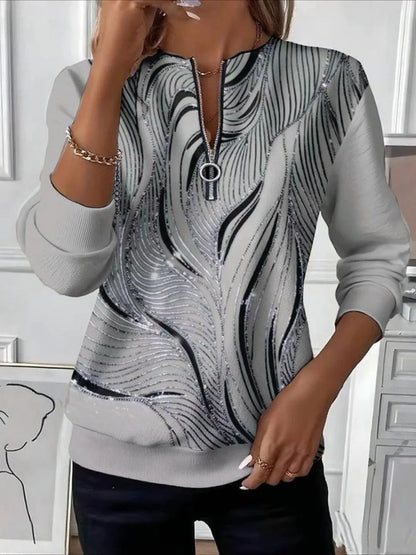 🔥【¡Más vendido!】(S-5XL)Top informal con cremallera para mujer (S-5XL)
