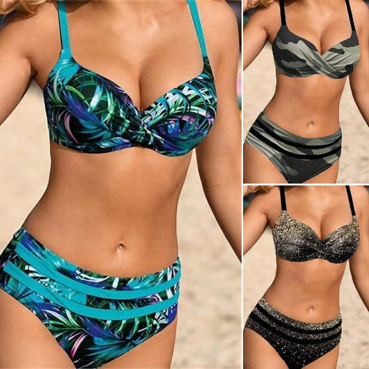 🎀[S~5XL]👙2025 Nove kopalke z deljenim potiskom velike velikosti