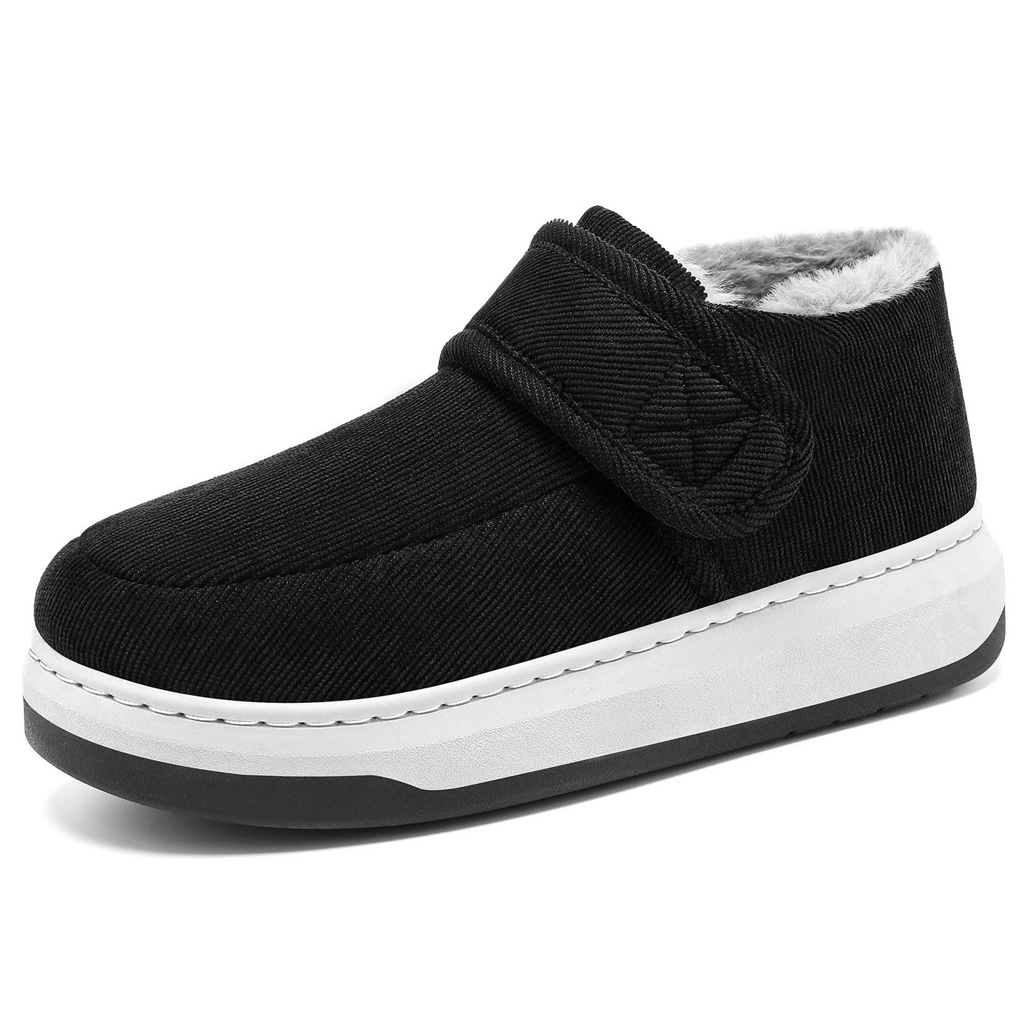 🔥❤❄Téli pamut papucsok időseknek, meleg pamutcipő polár béléssel középkorúaknak és időseknek kültéri viseletre