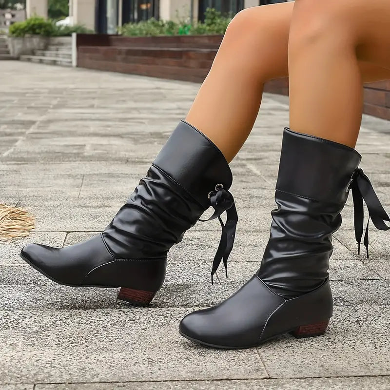 🔥👢【36-43】2025 Nová móda Elegantní vysoké kvalitní dlouhé boty