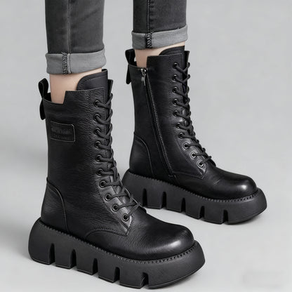 👢Oferta ograniczona: 42% zniżki 🔥【35-40】Nowe damskie wysokiej jakości, ręcznie robione, miękkie skórzane botki na jesień-zimę, martensy