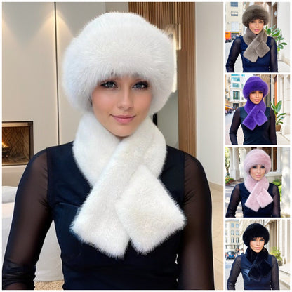 🔥  Odebeljen topel in odporen proti vetru [Moden zimski šal + plišasta kapa]