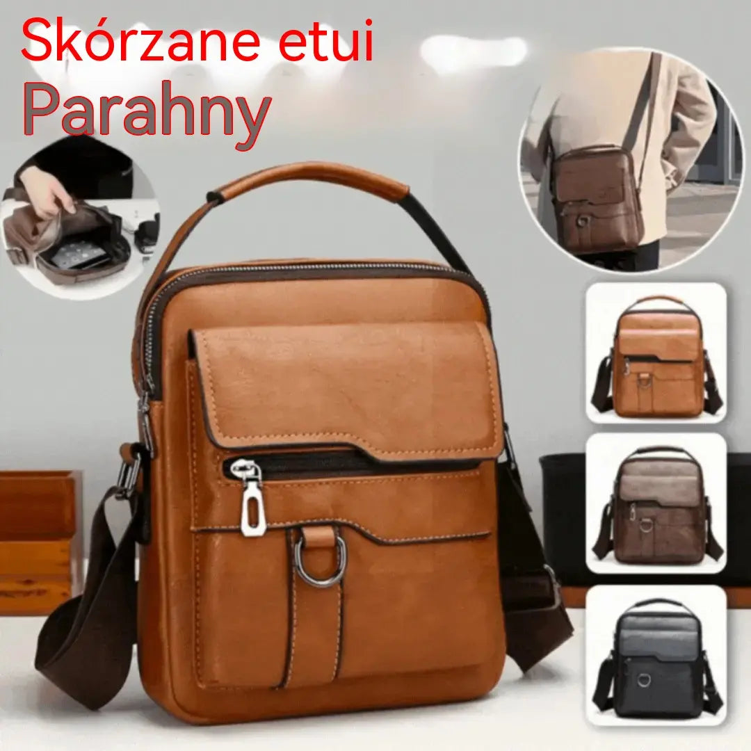 👜 50% zniżki🔥 Stylowa, codzienna męska torba ze skóry naturalnej o dużej pojemności ✅️Płatność przy odbiorze
