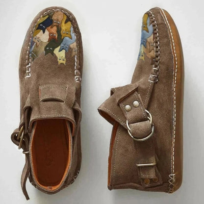 【35-43】Nowe, jesienne, płaskie, wysokie buty na co dzień, miękkie skórzane, zapinane na zamek płaskie botki