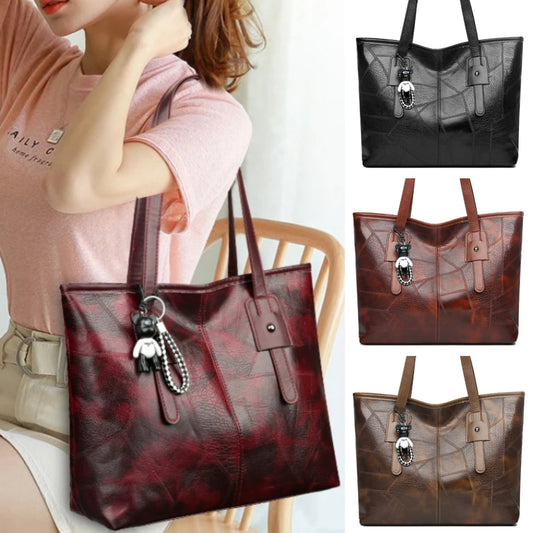 👜Bolso de hombro de cuero suave a la moda para mujer✨Informal de gran capacidad✨