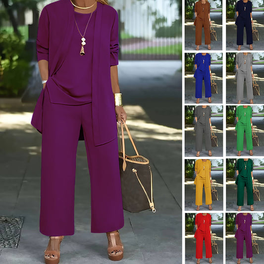 ✨Třídílná sada【S-5XL】Elegantní dámský módní třídílný set s projmutým střihem, lichotí každé postavě