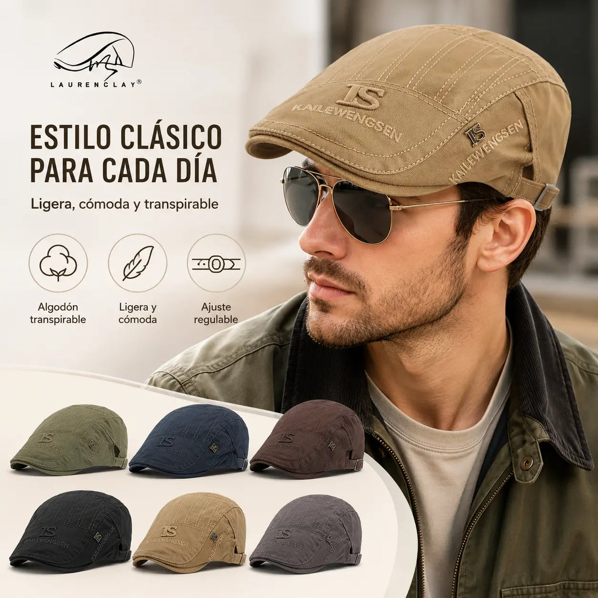 💥2026 Nowy modny beret męski w stylu retro z czystej bawełny💥