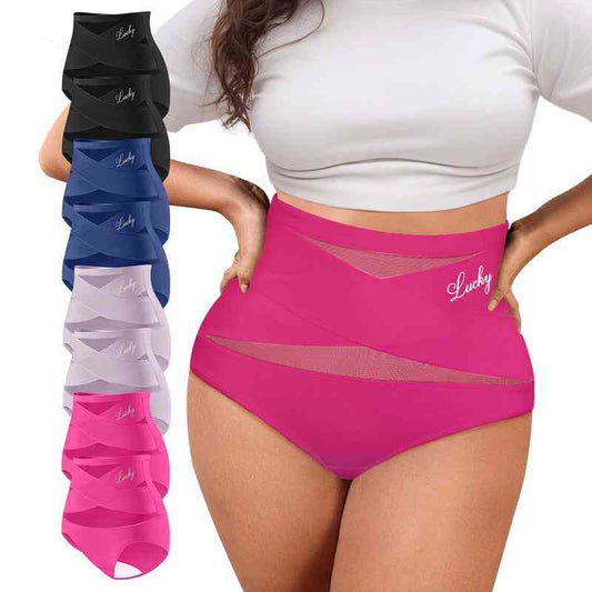 🌸✨ Bielizna modelująca brzuch w dużym rozmiarze z wysokim stanem i skrzyżowanymi plecami