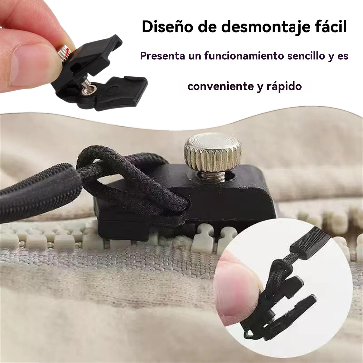 🛒【Disponible en tamaños grande, mediano y pequeño.】Herramienta universal de reparación de cremalleras