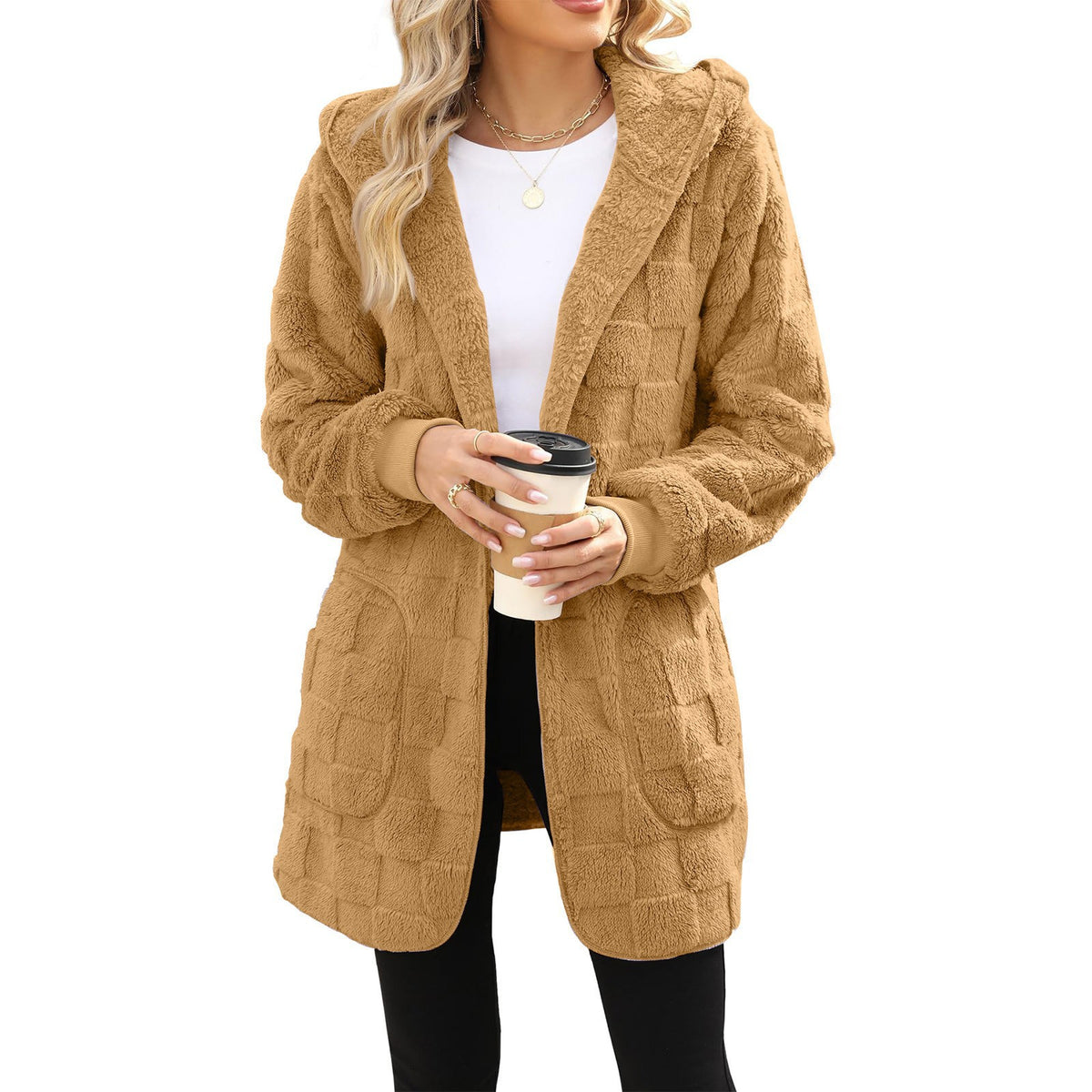 🔥【S-5XL】🌸Novost za zimsko sezono: ženska casual jakna s kariranim flisom