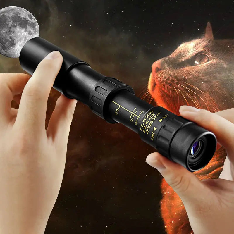 Oferta ograniczona czasowo! Lornetka HD z zoomem 10-300X, profesjonalna, przenośna, dalekiego zasięgu, noktowizyjna, monokularowa, myśliwska, snajperska